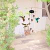 Wind Chime Bird Feeder Decorative Hanging Outdoor Hummingbird Feeder for Garden Yard Patio