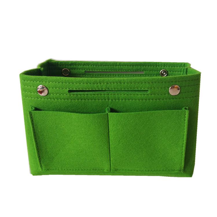 Large Capacity Felt Makeup Bag: Multifunctional Women's Travel Organizer with Snap Closure