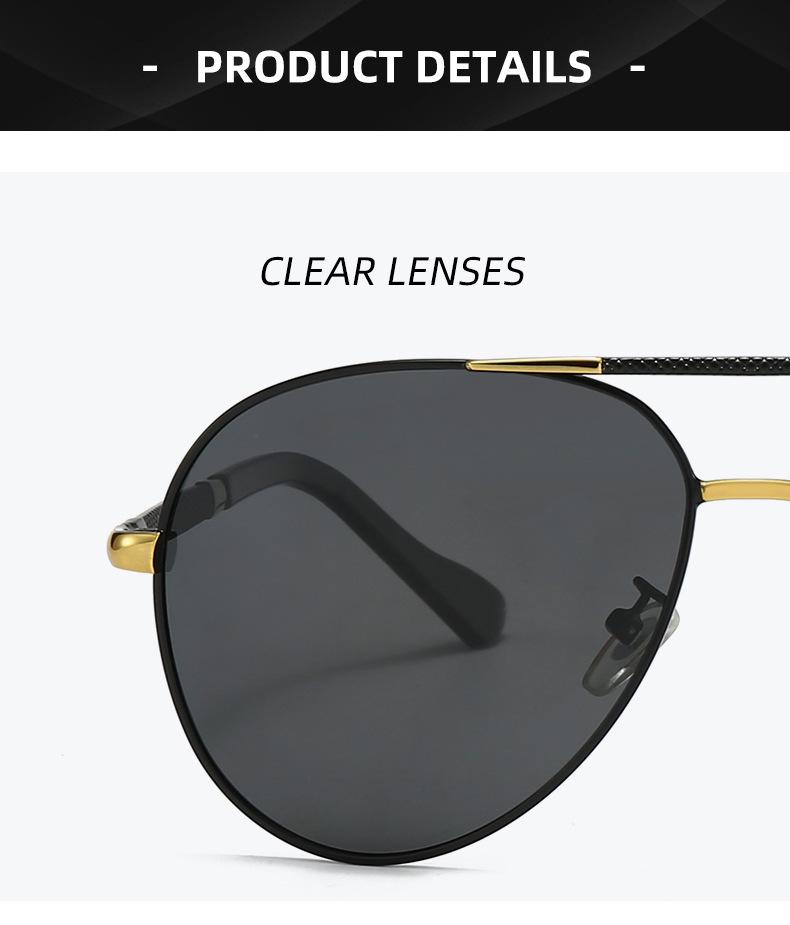 Men's Vintage Aviator Sunglasses: Polarized, Myopia-Ready, Trendy Driving Shades (Model 8851)