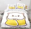 Peach Cat Bedding Quilt Cover Set 3Pcs Bedding Set Goma Cute Cats Duvet Cover Infantil Bedclothes Single Double Queen King Size