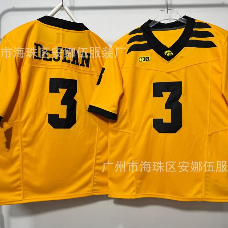 2026 Iowa Hawkeyes 3 Embroidered Football Jersey Team Sports Uniform Men Women