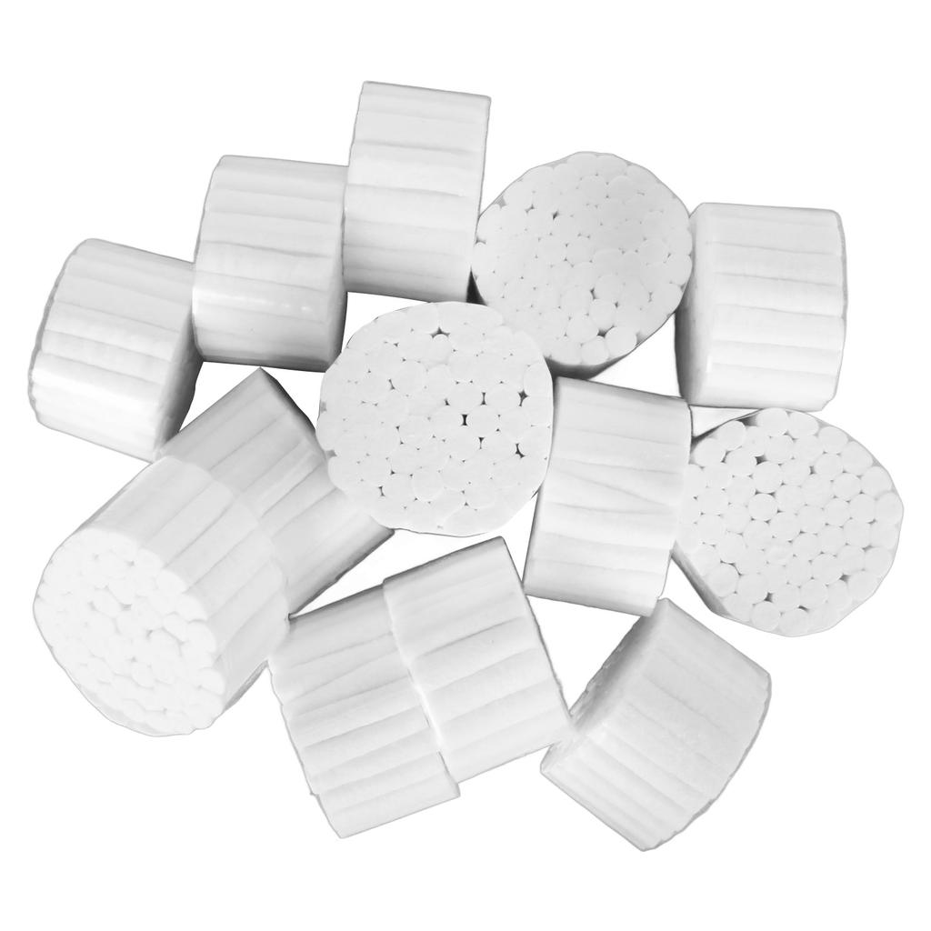 1000 pièces de rouleaux de coton dentaire Taille appropriée Très absorbants Forme Garde-saignements de nez avec pinces pour la famille Hôpital Nez