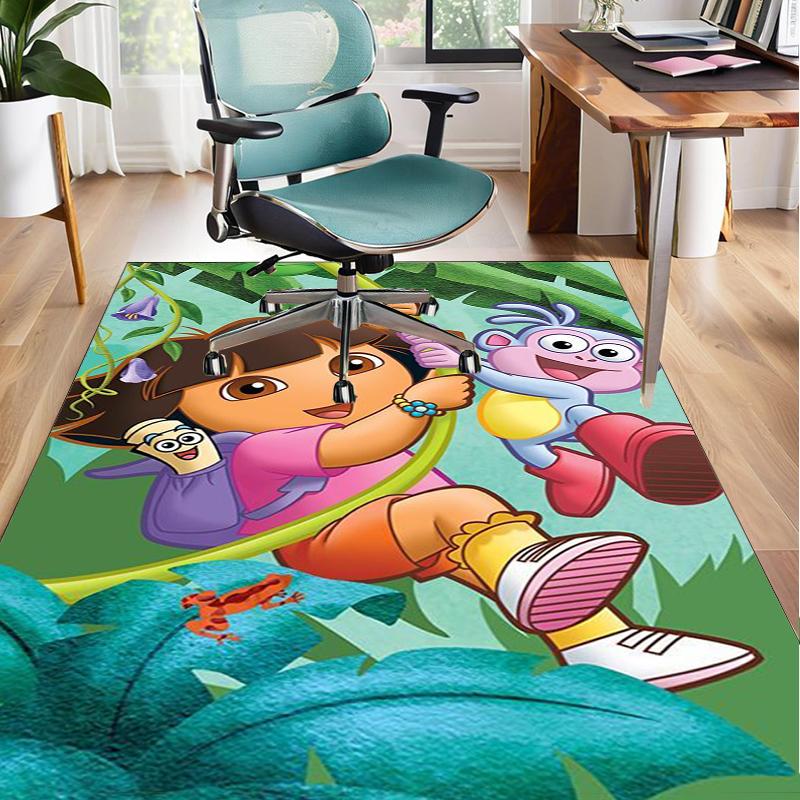 The Explorer do-ra Adventure Office Rug Chair Mat, Game Carpet, Suitable for Front Door, Bedroom, Living Room, Desk, Holiday Gift