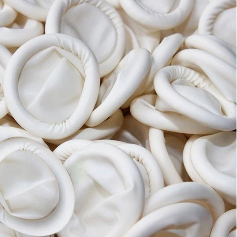 

50 шт. Одноразовые латексные защитные напальчники белые без пудры вышитые напальчники для красоты маникюра защитные напальчники 50PCS белый