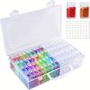 Aufbewahrungsbox aus Kunststoff DIY Diamantmalerei Perlen Charms Schmuckzubehör Organizerbox Transparent Rechteckig Perlenorganizer