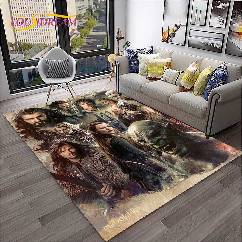 Movie L-Lord of The Rings H-Hobbit Area Rug,Carpet for Home Living Room Bedroom Sofa Doormat Decor,kids Play Non-slip Floor Mat
