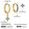 Sweet Geometric Clover Earrings Set Women Stainless Steel Hypoallergenic 18K Gold Plated Ear Studs