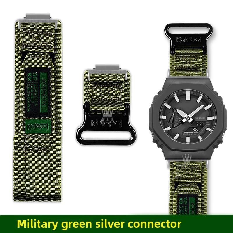 GA2100 Design s poutkem Plátěný řemínek Pro Casio G-SHOCK 5611 GA-2100 GA-2110 GA-B2100 Pánský Venkovní sport Nylonový řemínek na hodinky příslušenství