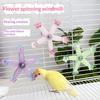 Interaktive drehende Windmühle Papagei Langeweile vertreiben Spielzeug Vogel Mentale Stimulation Unterhaltung Nagen Käfigzubehör Spielzeug