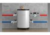 Double-Circuit PPR Ball Valve with Male/Female Threads, Double Union, Straight-Through, Buffer Tank, High Stem, Large Bore, Brass Valve