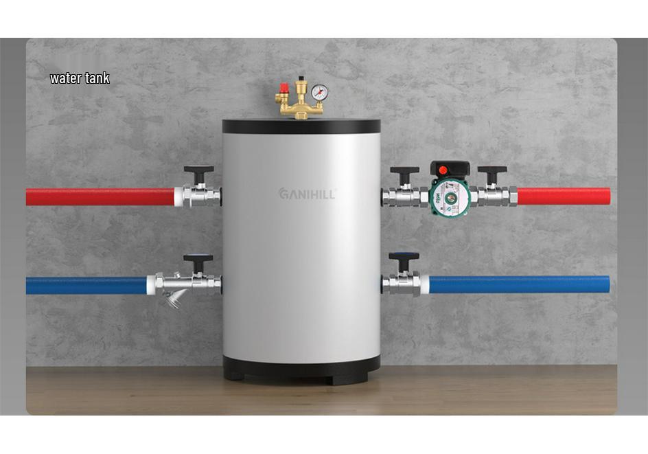 Double-Circuit PPR Ball Valve with Male/Female Threads, Double Union, Straight-Through, Buffer Tank, High Stem, Large Bore, Brass Valve