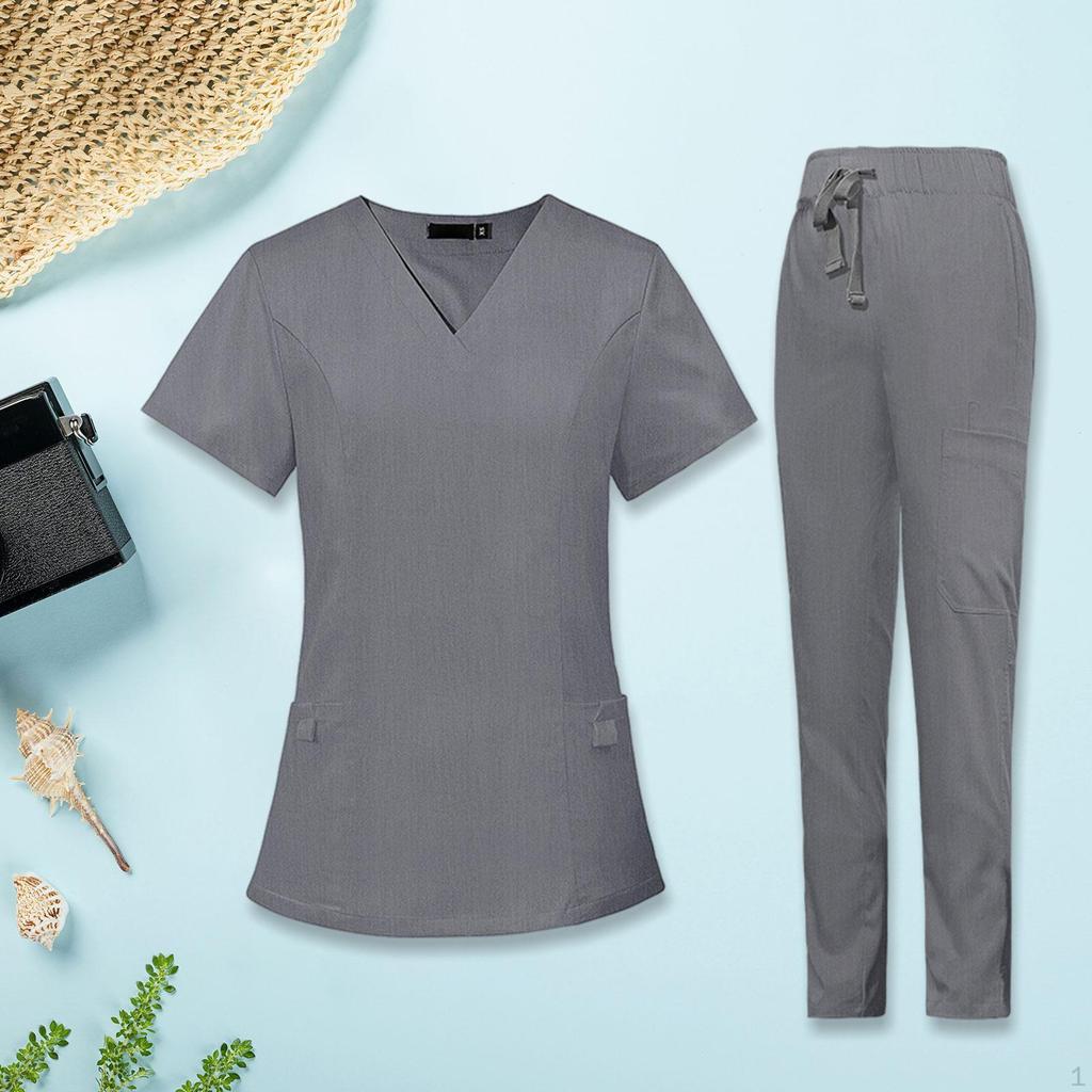Nursing Uniforms Scrub Set Nurse Workwear Top Pants Female Work Clothing suits