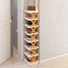 Free Standing Shoe Rack 9 Tier Narrow Entryway Vertical Space Saving Shoe Shelf Storage Organizer Cabinet For Bedroom Entrance