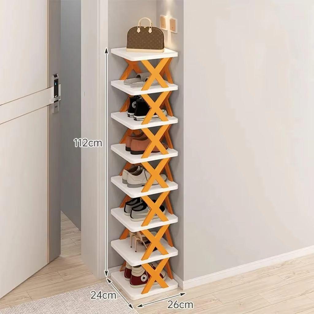 Free Standing Shoe Rack 9 Tier Narrow Entryway Vertical Space Saving Shoe Shelf Storage Organizer Cabinet For Bedroom Entrance