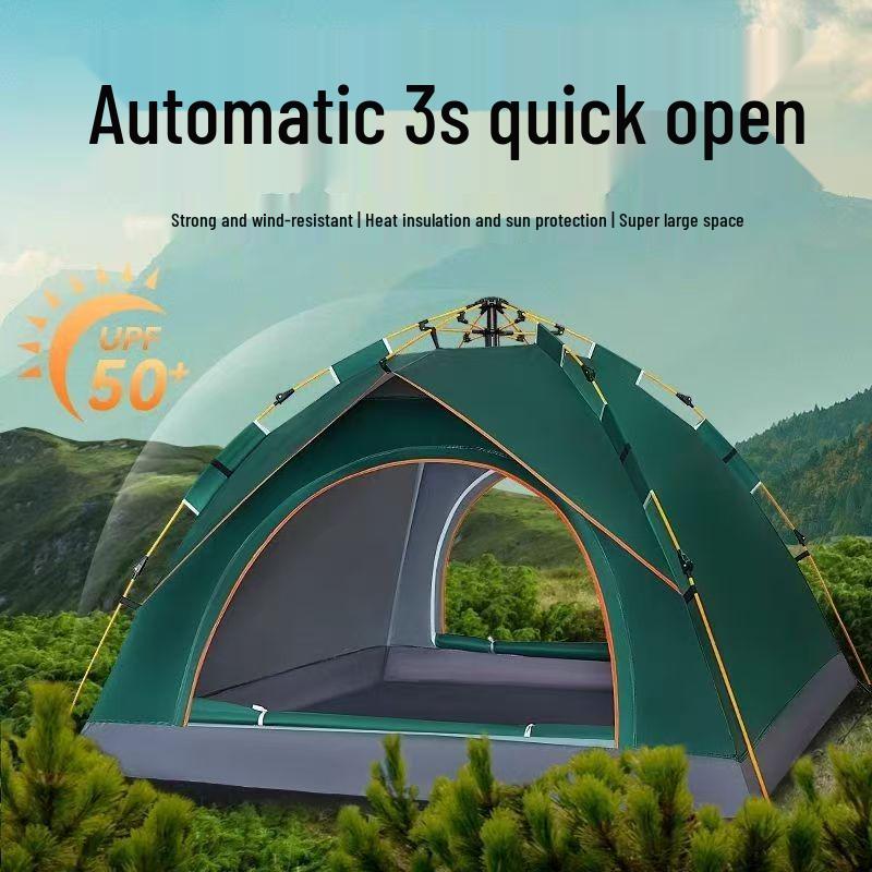 Portable Pop-Up Camping Tent with Sun & Mosquito Protection