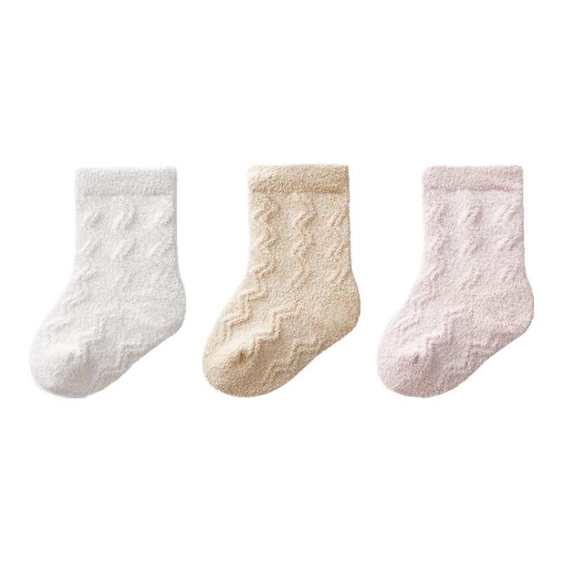 October Crystal Unisex Fluffy Warm Mid-Calf Baby Socks 6-12 Months (10-12CM)