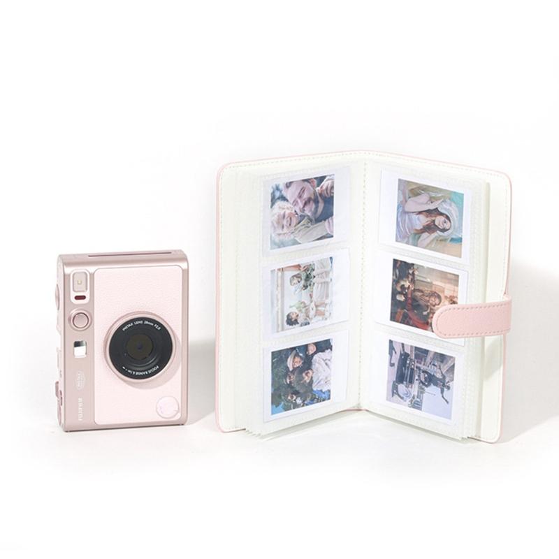 Portable Photo Storage Album Accommodates 108Pockets Pictures 3inch PU Leather Exterior Travel Friendly