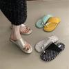 Fashion New Style Fashionable Women's Slip-On Sandals Summer Hot Sale of The Season Casual Beach Shoes Flat Bottom Clog Style Material
