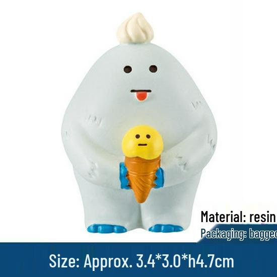 

Japanese Zakka Snow Cat Cold Drink Shop Miniature Creative Resin Ornaments