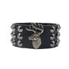 European and American Punk Rivet Leather Bracelet Fashionable Wristband