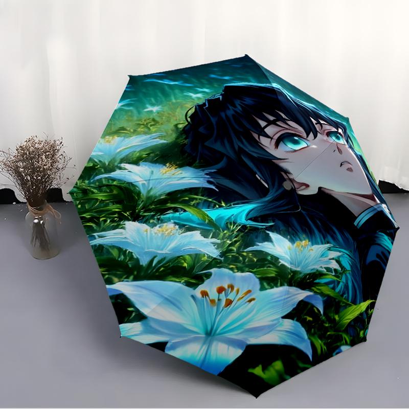 1pc Demon Slayer4 Umbrella, Sun Protection, And UV Shielding. It Has Eight Sturdy Ribs for Outdoor Use And Perfect Gift