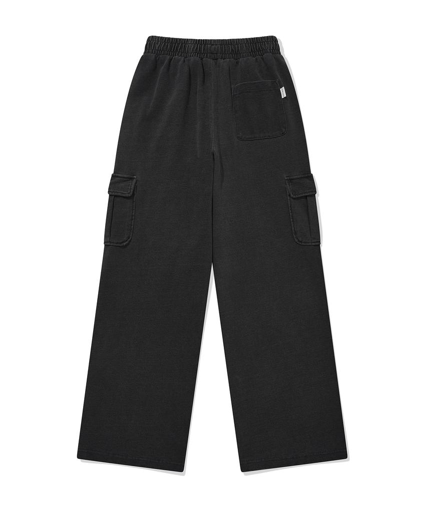 WACKY WILLY Women'S Semi-Wide Washed Cargo Pants Grey