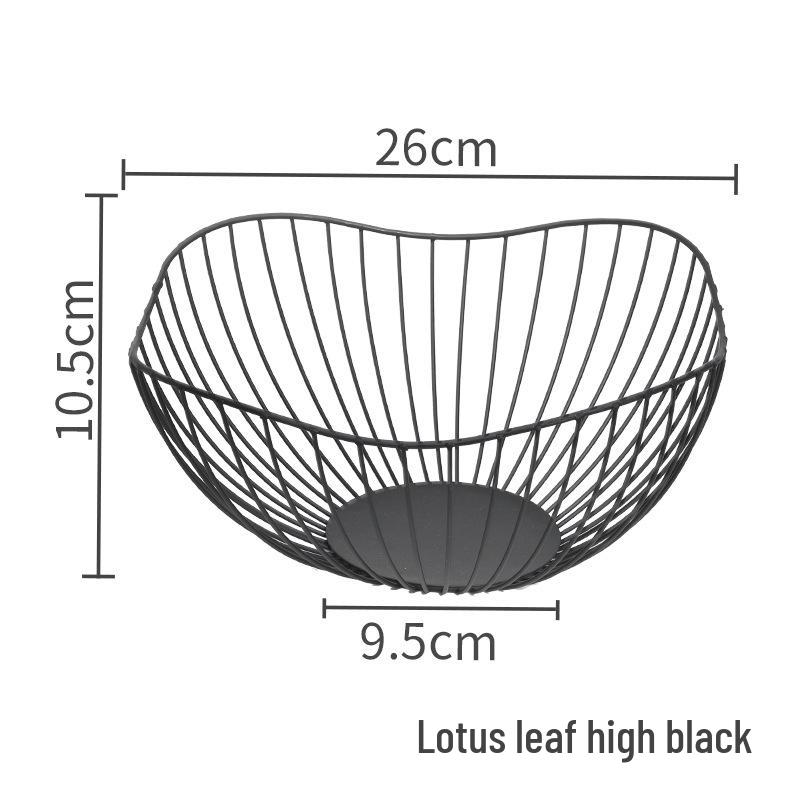Nordic Wrought Iron Fruit Basket - Creative Living Room Snack & Fruit Plate