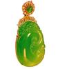 Full Green Yang Green Natural Agate Green Chalcedony Pendant Female Opening Slightly Inlaid, Real Shot Fidelity