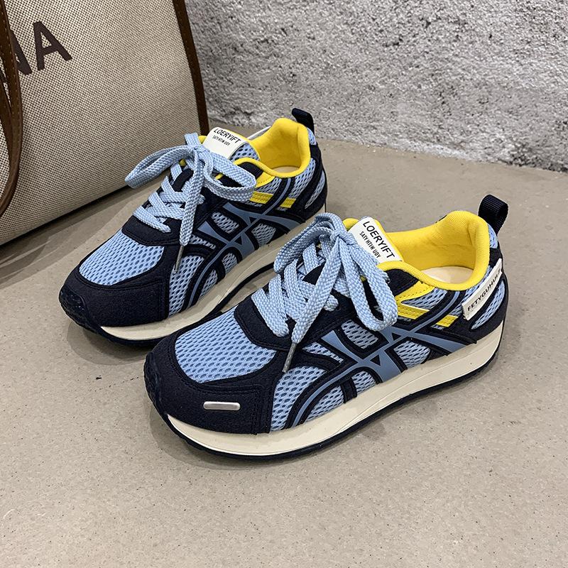 thick-soled German training shoes women's small white shoes women's mesh breathable 2025 spring and summer new trendy casual shoes dad shoes