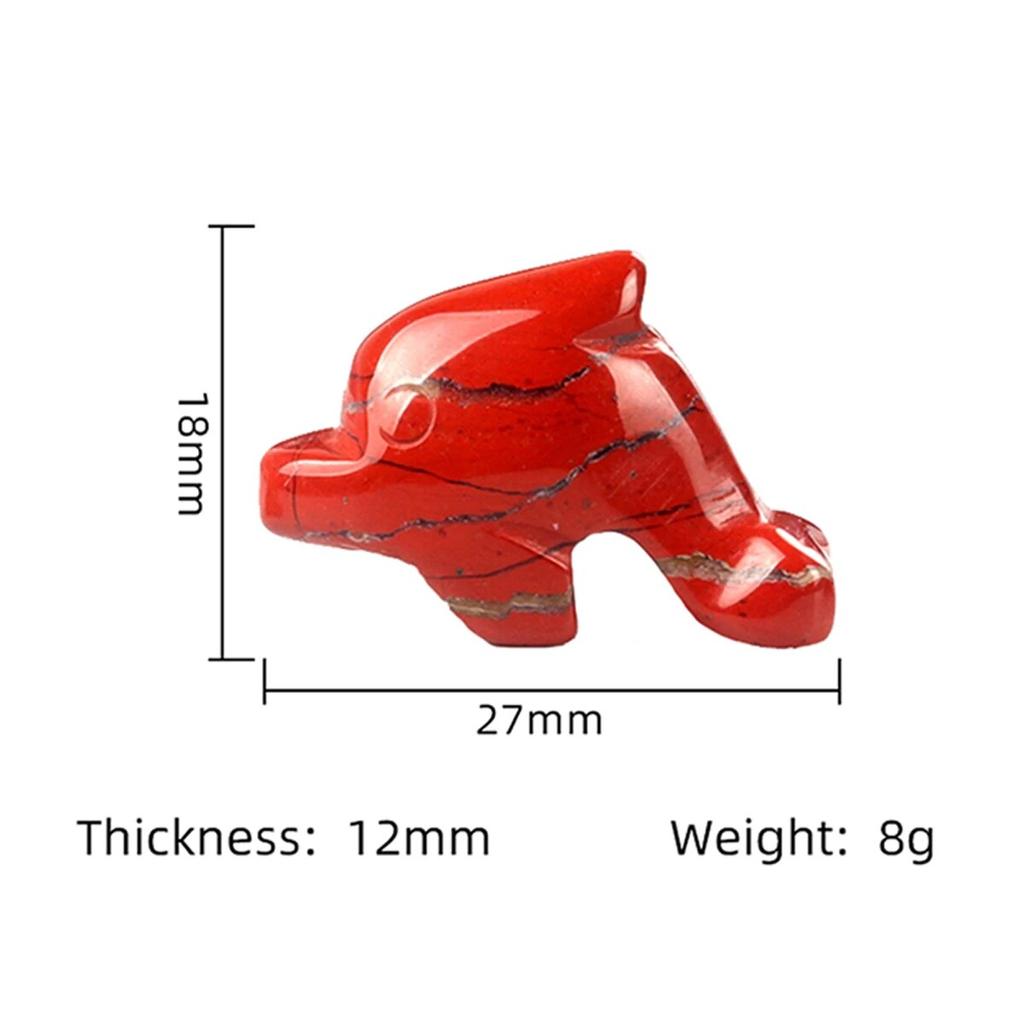 1 Stück kleine Möbel aus Naturstein, quadratisch, Delphin, geschnitzt, Dekoration für Schlafzimmer, Schreibtisch, Dekoration, Größe 18 x 27 mm
