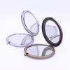 Round Metal Base Double-Sided Folding Makeup Mirror - Portable HD Handheld Dorm Mirror