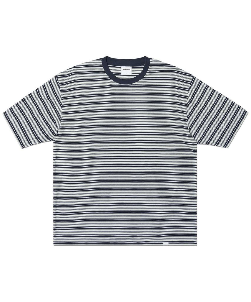 Nomaenyueol Offbeat Stripe T-Shirt - Black
