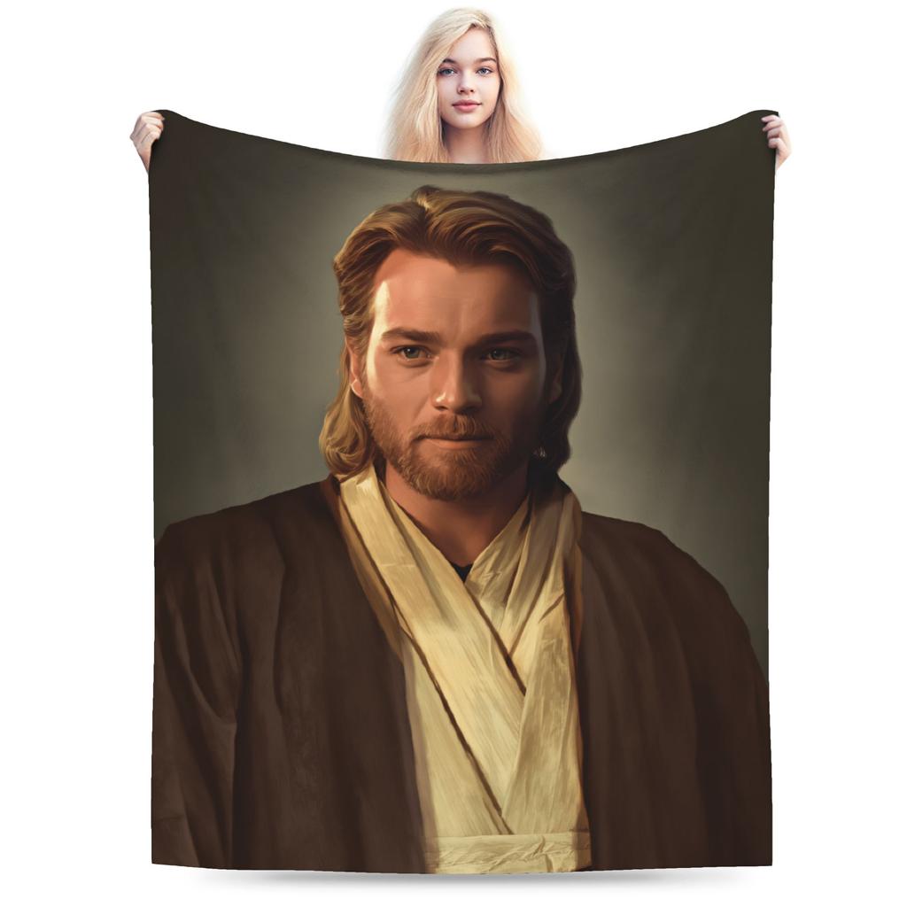 Soft Warm Blankets Children Ewan McGregor Jesus Art Print Throw Blanket  Flannel Bedspread For Couch Chair Sofa Bed Sofa Bed
