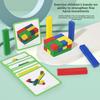 Wooden Geometric Shape Puzzle With Colorful Blocks For Parent Interaction Child