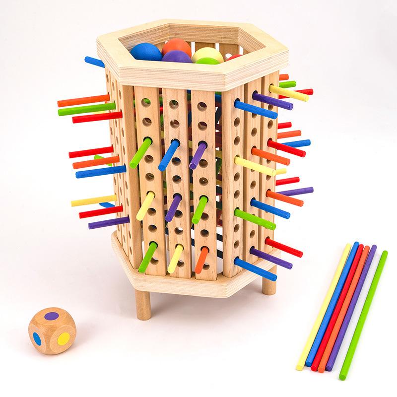 Wooden Games Colorful Stick Games Dice Games Math Montessori Games Parent-child Interactive Toys