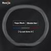 Leather Car Steering Wheel Cover for Peugeot E3008 3008 GT 2016-    2024 2025 Non-slip Auto Interior Accessories
