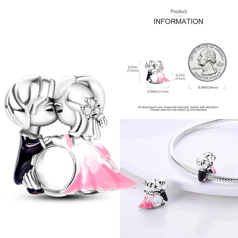 New In Charms Copper Beads Pendant Boys Girls Sparkling Zircon For Original Bracelets Fine Jewelry Gift