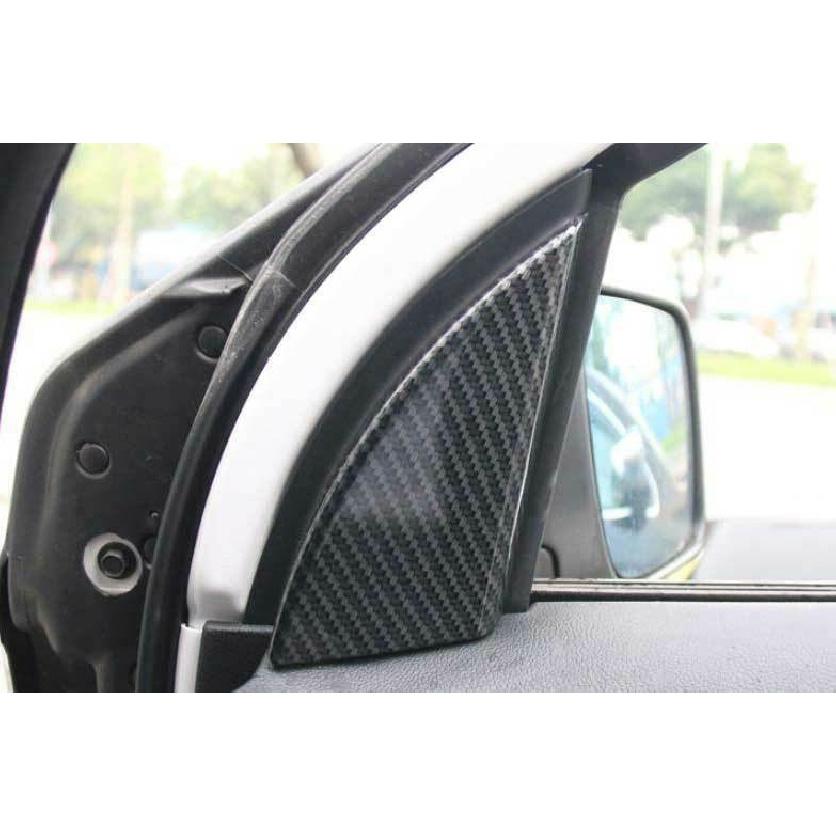 For Ford Explorer 2011-2019 Carbon Fiber A Pillar Front Triangle Cover Trim 2PCS
