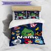 3pcs Duvet Cover Set (1*Duvet Cover + 2*Pillowcase, Without Core), Custom Name Angry Birds Pattern Bedding Set, Home Bedroom Decor Gift