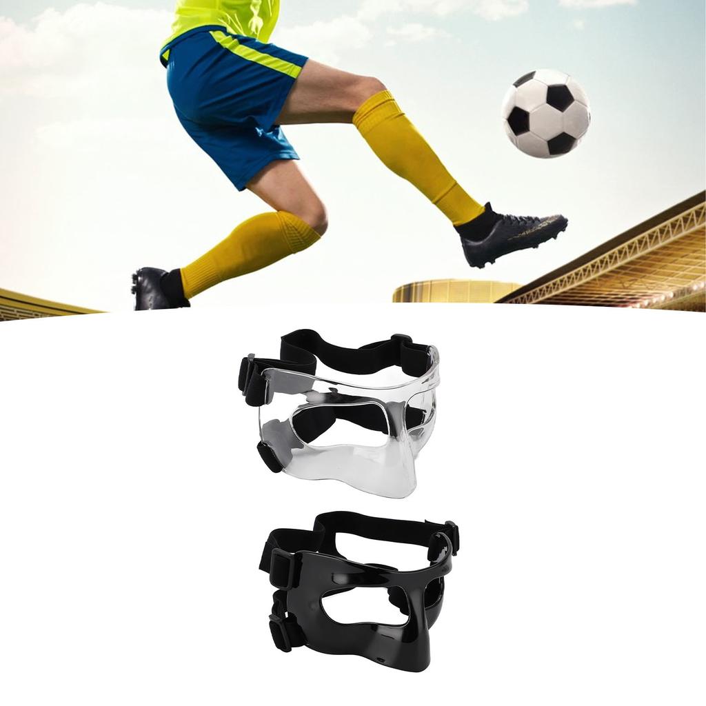 Sports Nose Guard Adjustable Clear Visibility Broken Nose Face Guard for Basketball Baseball Footbal