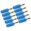 10 PCS 2.5mm Banana Plug Assortment Copper Gold Plated Four Blade Banana Connector Solder Type 30VAC/60VDC 10A