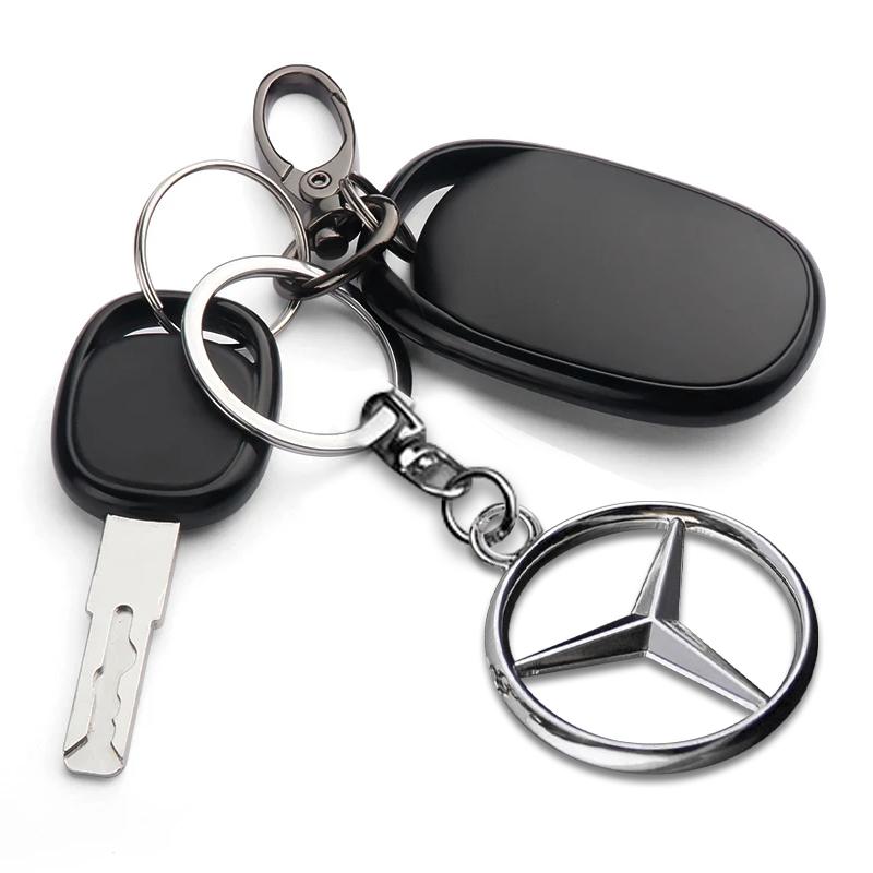 1Pcs 3D Metal Car Keychain Keyring Key Holder Couple Gifts Pendant For Mercedes-Benz V177 W247 W176 W177 W207 W203 W204 GLA GLC X253 GLK GLA Class