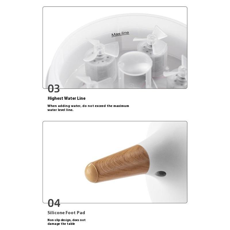 Silent atomized aromatherapy and exhalation circle jellyfish colorful atmosphere light birthday gift voice-controlled humidifier technology