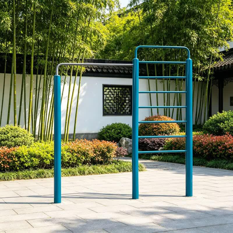 Outdoor Ground-Mounted Fitness Stall Bar & Pull-Up Station