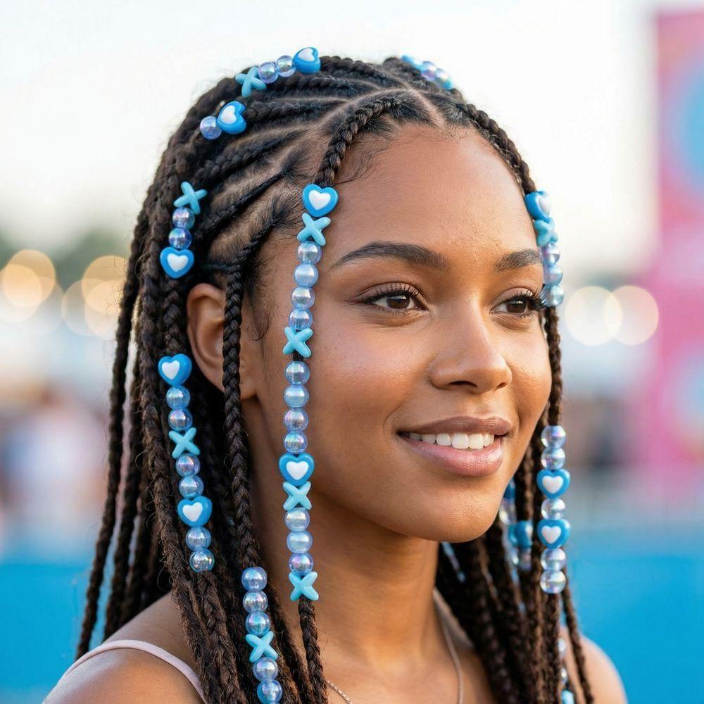 Multi-Color Colorful Hair Beads Kits DIY Painless Braiding Beads New Dreadlock Braids Decor  Girls