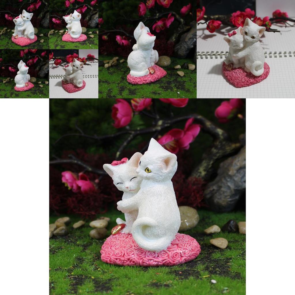 Romantische Katzenstatue Harz Heimdeko Für Feste Und Besondere Anlässe
