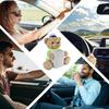 Cartoon Cute Car Tissue Box Creative Car Armrest Box Garbage Can 2 In 1 Tissue Bag Multi-functional Storage Bag For Home Office