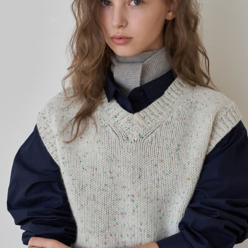 

AUBE UE [3color] Tiny Knit Scarf beige