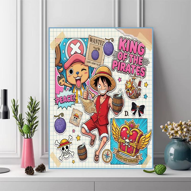 Luffy manga 100% Round Full Drill 5D DIY Diamond Painting Embroidery Cross Stitch Rhinestone Décor