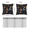 Dark Wild Forest Mushrooms Square Pillowcase Cushion Cover Pillow Case Throw Pillow Cover for Home Sofa Living Room